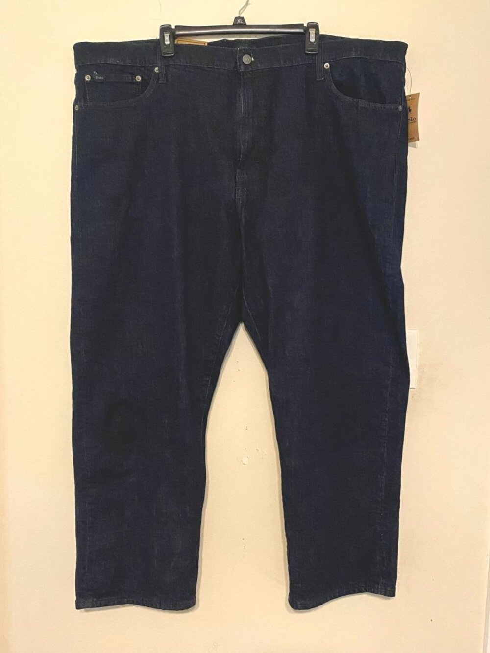 New NWT Polo Ralph Lauren Prospect Straight Leg Jeans Dark Wash 50x30 50" Waist
